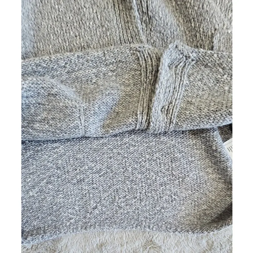 Eileen Fisher Cardigan Sweater 68% Alpaca, Button Front, Gray, NWT $368, Sz XL